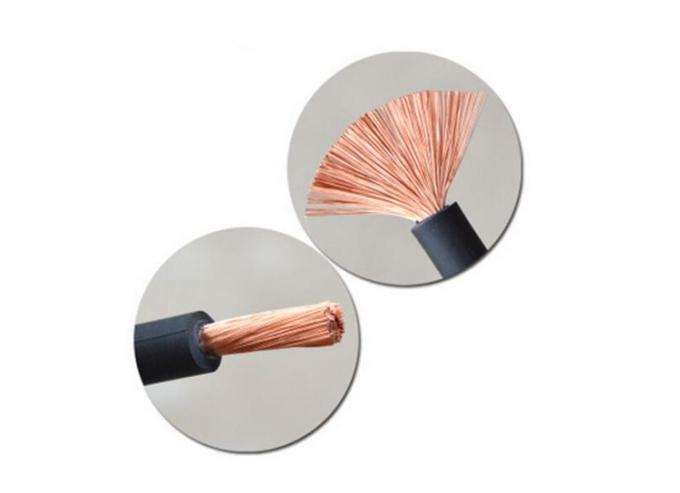 câble de soudure en caoutchouc flexible de batterie de Cu rouge et noir de câble