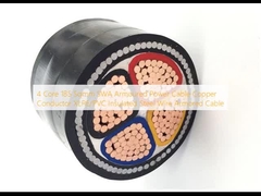 4 noyaux 185 mm carrés SWA câble blindé de puissance conducteur de cuivre XLPE/PVC câble blindé en fil d'acier isolé